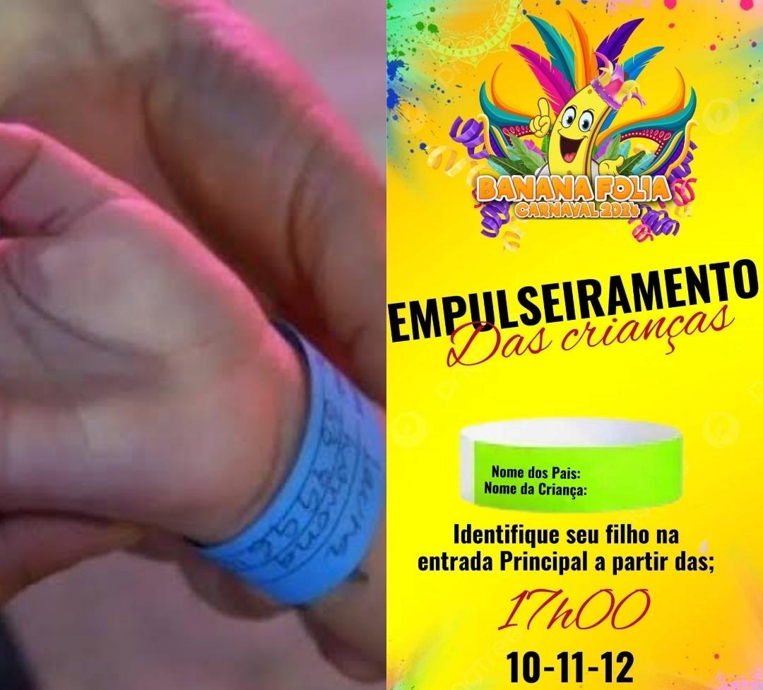 Identificação de crianças: Sistema de empulseiramento garante segurança no Banana Folia 2024